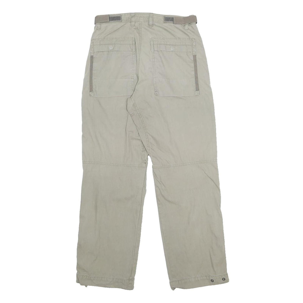 BURTON Mens Cotton Blend Beige Regular Fit Straight Leg Trousers W30 L29 Casual