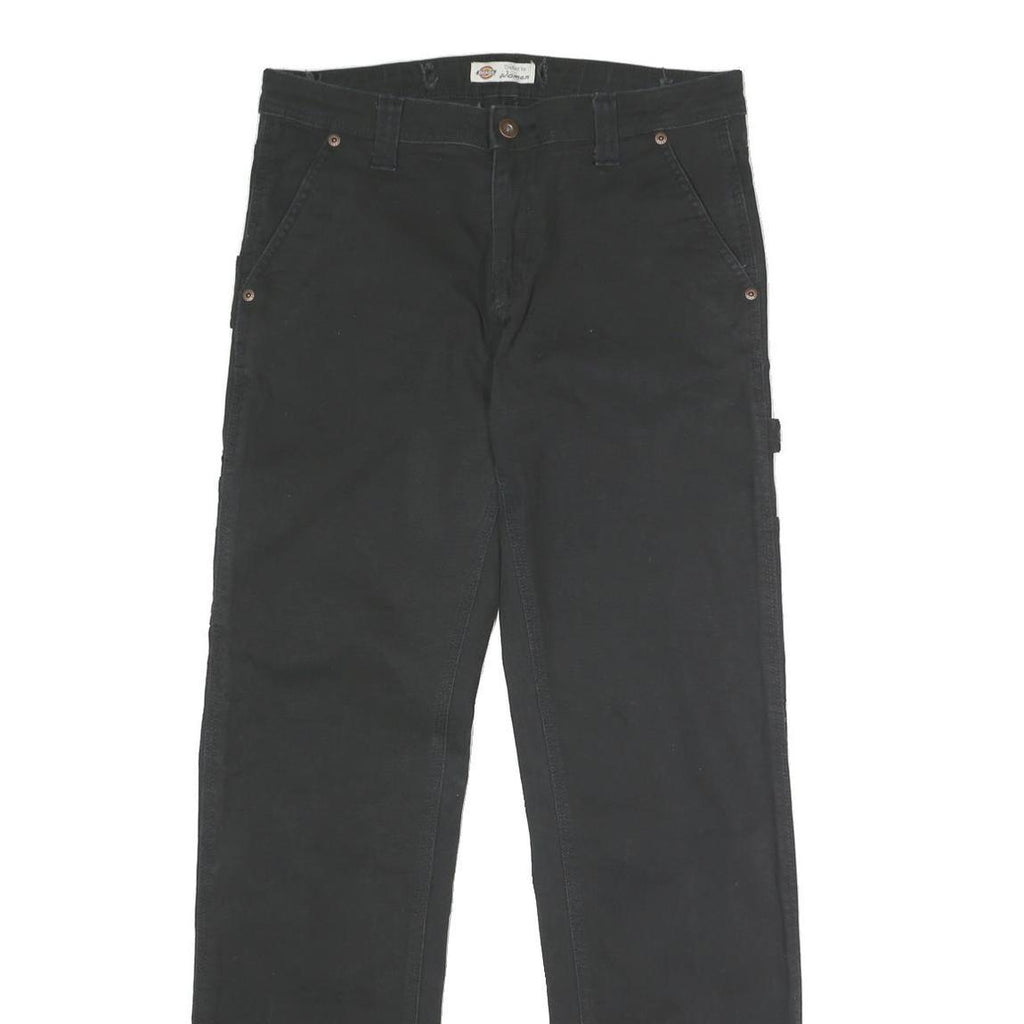 DICKIES Womens Black Regular Fit Straight Leg Trousers W32 L32 Workwear