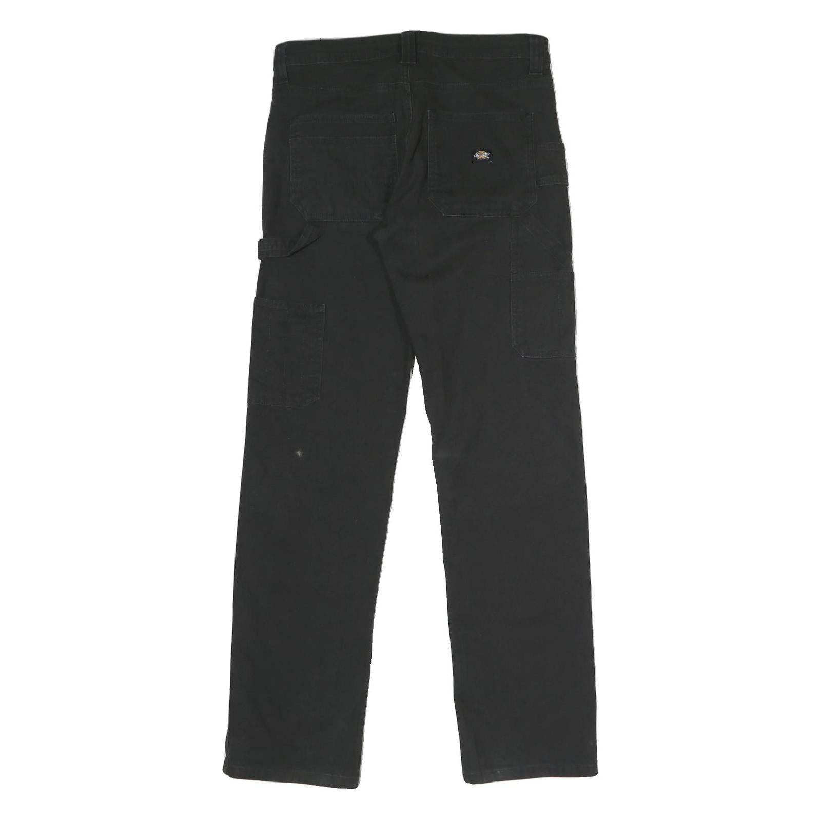 DICKIES Womens Black Regular Fit Straight Leg Trousers W32 L32 Workwear
