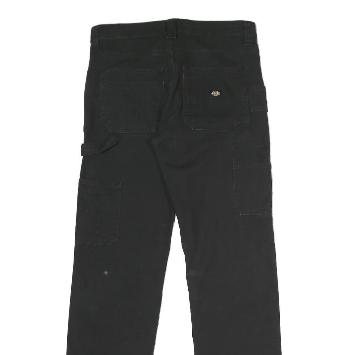 DICKIES Womens Black Regular Fit Straight Leg Trousers W32 L32 Workwear