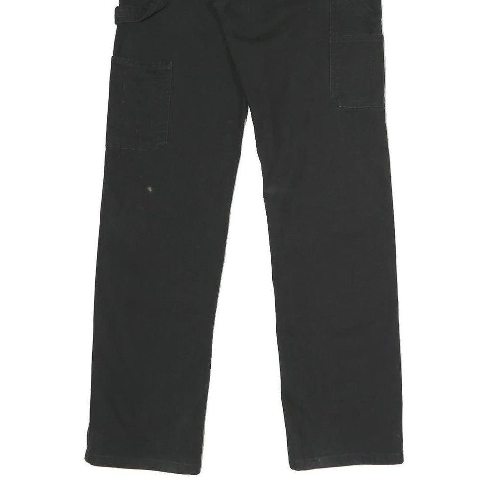 DICKIES Womens Black Regular Fit Straight Leg Trousers W32 L32 Workwear