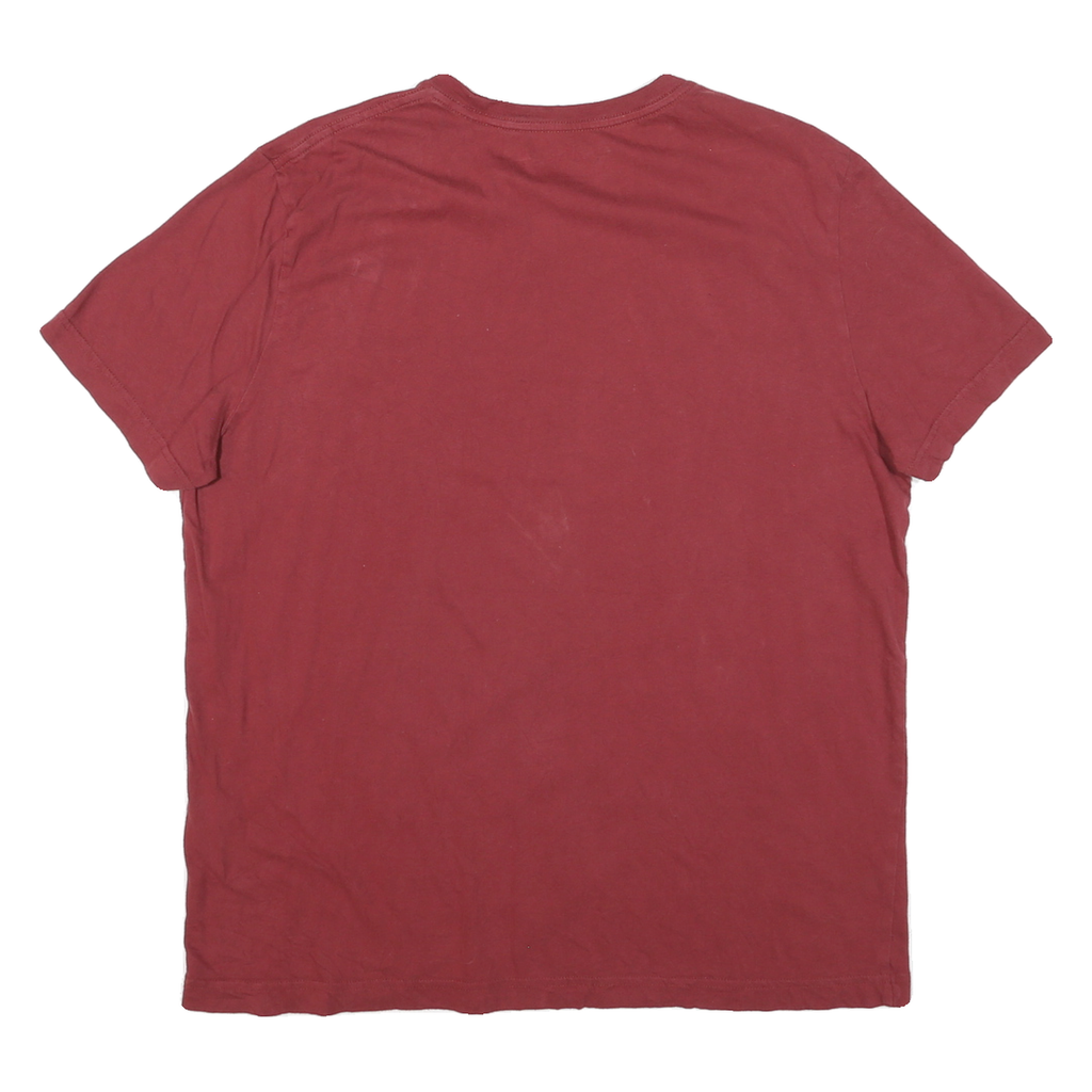 NAUTICA Mens Red Cotton Blend Pocket T-Shirt XL Short Sleeve Crew Neck Casual