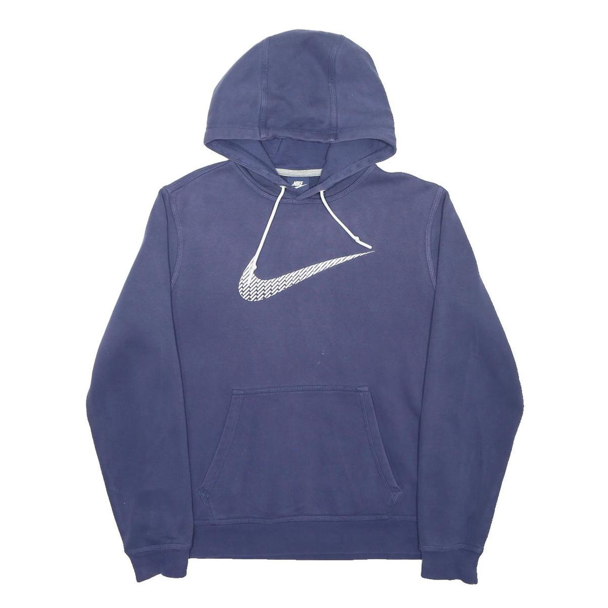 NIKE Mens Blue Pullover Hoodie M Cotton Blend Casual Sportswear