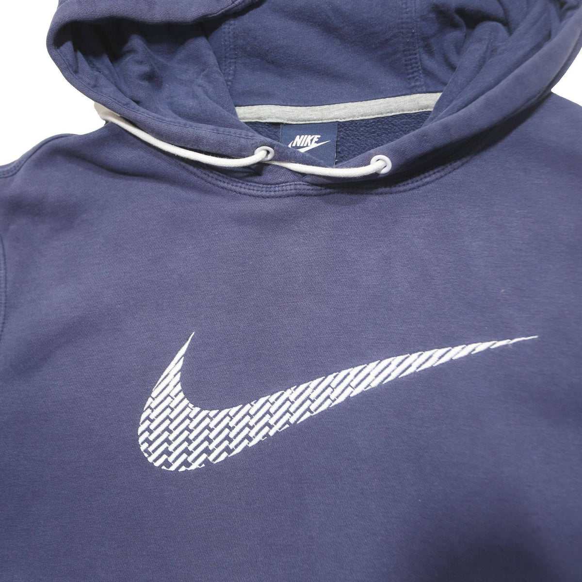 NIKE Mens Blue Pullover Hoodie M Cotton Blend Casual Sportswear