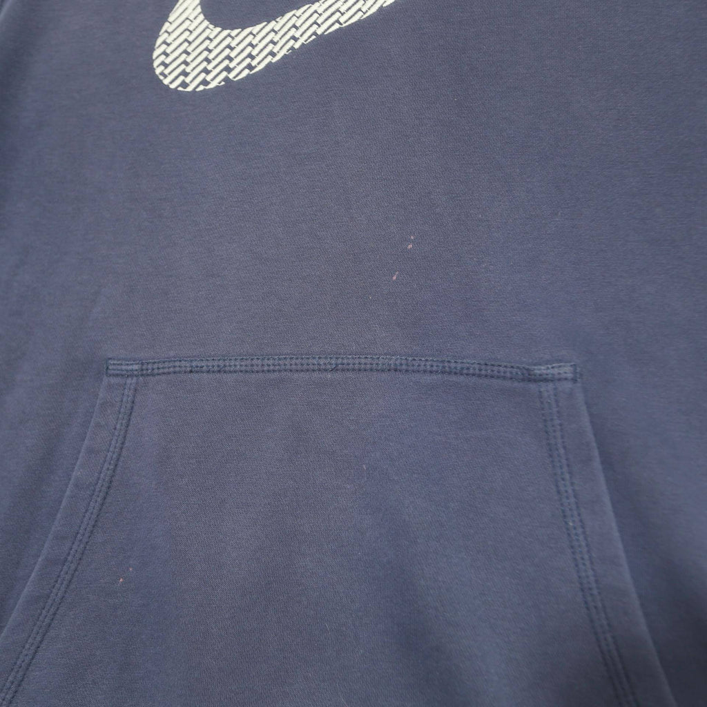 NIKE Mens Blue Pullover Hoodie M Cotton Blend Casual Sportswear