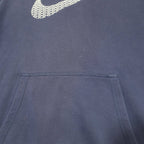 NIKE Mens Blue Pullover Hoodie M Cotton Blend Casual Sportswear