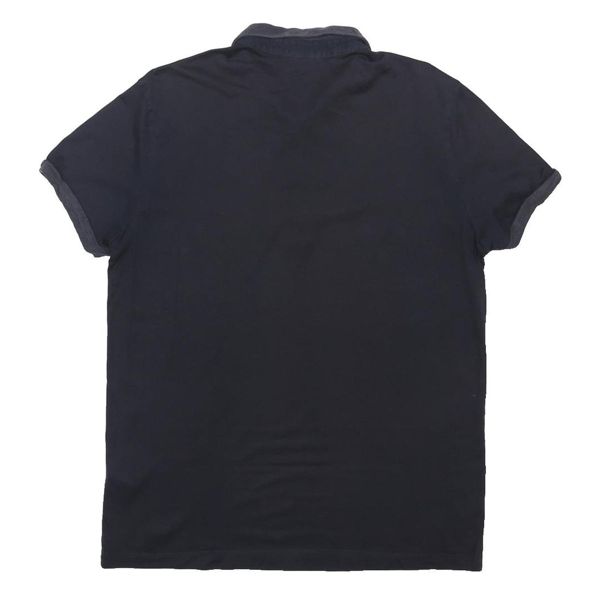 HUGO BOSS Mens Black Short Sleeve Plain L Polo Shirt Cotton Blend Casual