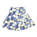 LAURA ASHLEY Womens Blue & Green Polka Dot Flare Knee Length Cotton Blend Skirt