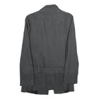 PROMOD Womens Grey Wool Blend Jacket UK 12 Regular Fit Plain Classic Blazer