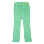RALPH LAUREN Madison Womens Trousers Green Slim Straight Linen W29 L33