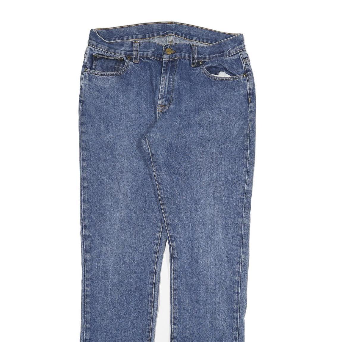 CARHARTT Mens Slim Blue Denim Jeans W31 L32 Classic Cotton Blend Zip Pocket