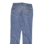 CARHARTT Mens Slim Blue Denim Jeans W31 L32 Classic Cotton Blend Zip Pocket