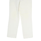 LEE Womens Cotton White Regular Fit Straight Leg Trousers W26 L26 Classic Zip