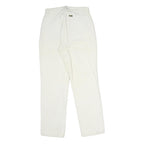 LEE Womens Cotton White Regular Fit Straight Leg Trousers W26 L26 Classic Zip