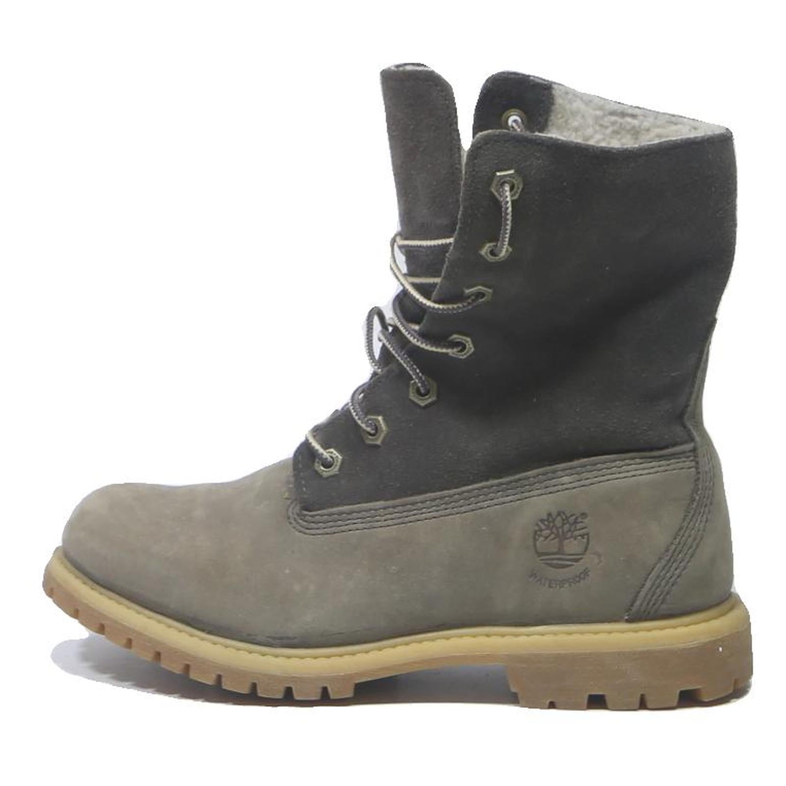 TIMBERLAND Womens Premium Lace-Up Ankle Boots Grey & Black Synthetic UK 4.5