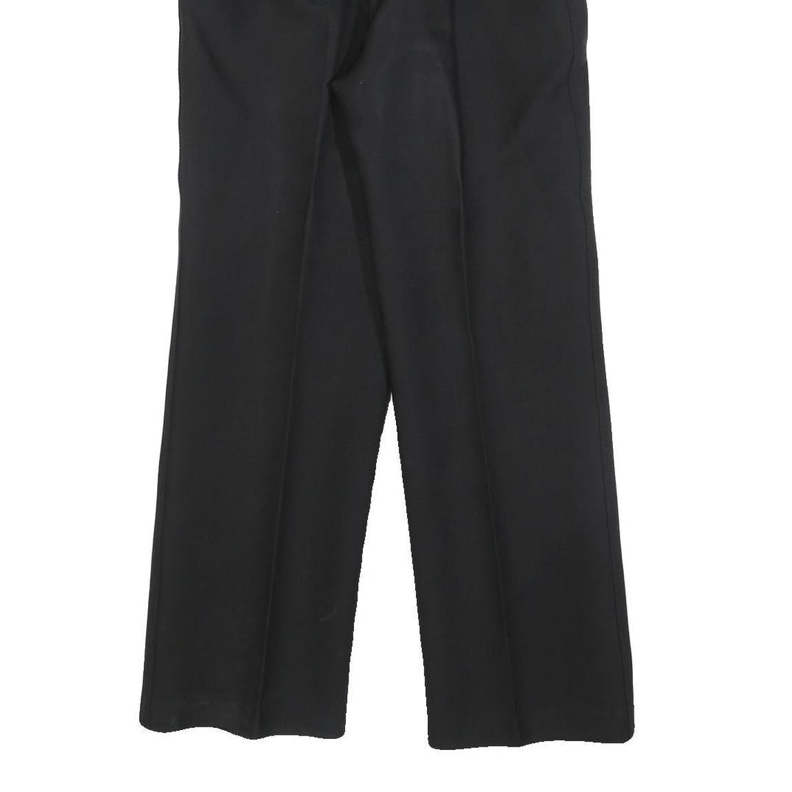ZINGARA Womens Wool Blend Black Relaxed Straight Trousers W26 L28 Zip Formal