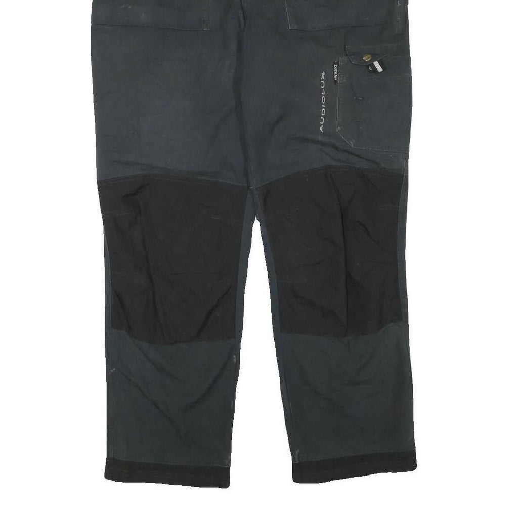 DICKIES Mens Cotton Blend Black Regular Straight Trousers W36 L32 Workwear