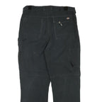 DICKIES Mens Cotton Blend Black Regular Straight Trousers W36 L32 Workwear