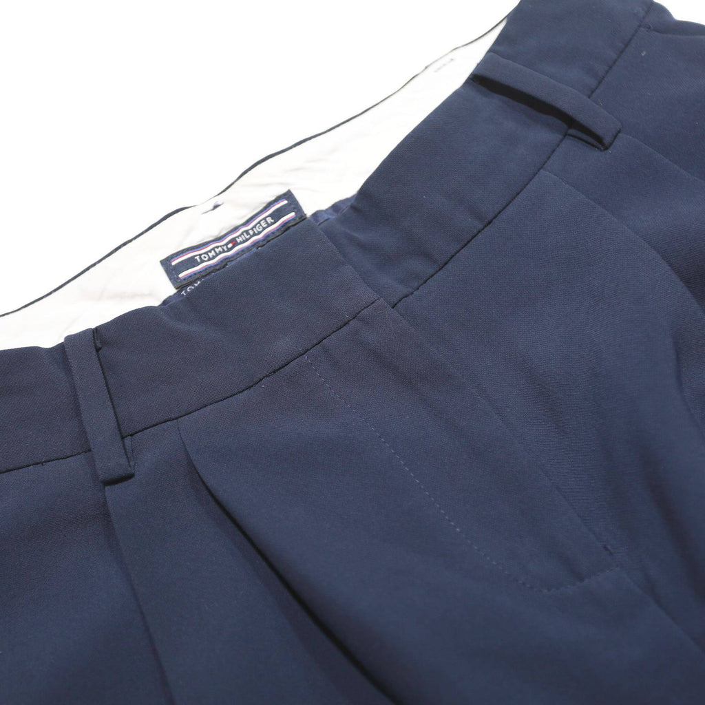 TOMMY HILFIGER Womens Polyester Blend Navy Loose Wide-Leg Trousers W24 L20