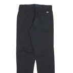 DICKIES Mens Cotton Blend Navy Slim Straight Trousers W28 L30 Workwear Casual