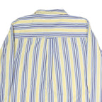 CHAPS Mens Yellow & Blue Striped Shirt 2XL Cotton Button Down Long Sleeve