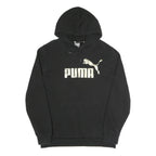 PUMA Mens Black Hoodie M Cotton Blend Pullover Sportswear Casual