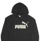 PUMA Mens Black Hoodie M Cotton Blend Pullover Sportswear Casual