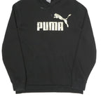 PUMA Mens Black Hoodie M Cotton Blend Pullover Sportswear Casual