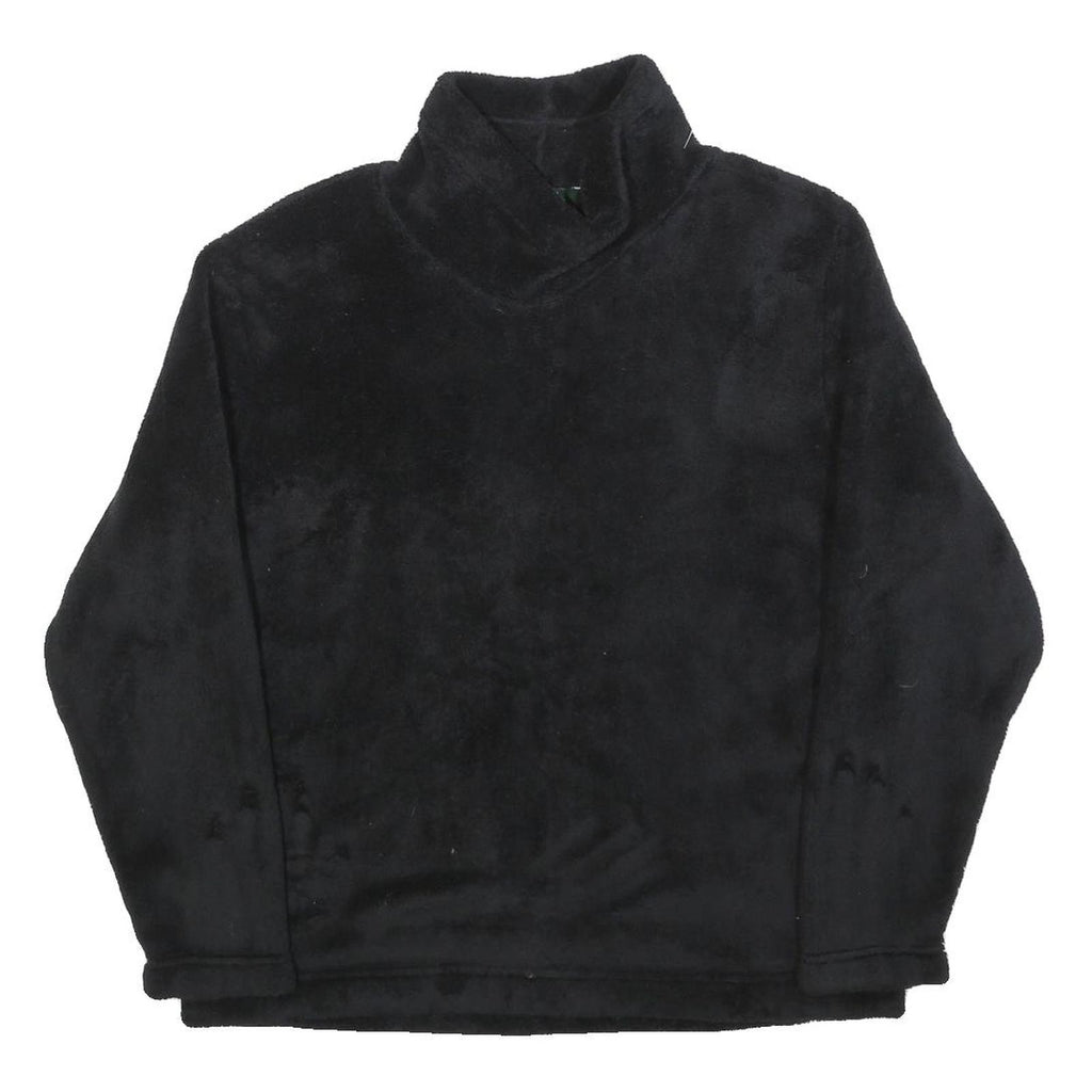 WOOLRICH Womens Black Plain Pullover Jumper Crew Neck M Soft Warm