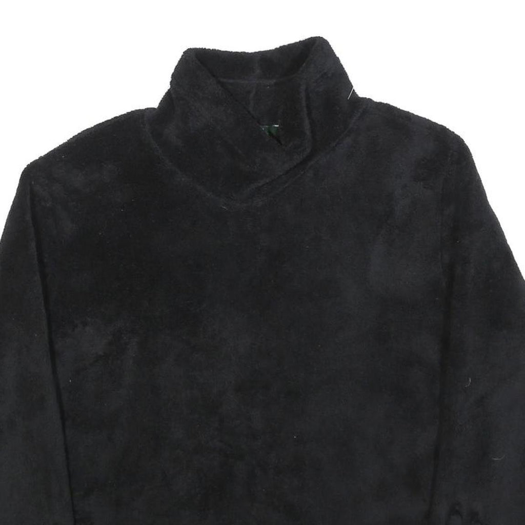 WOOLRICH Womens Black Plain Pullover Jumper Crew Neck M Soft Warm