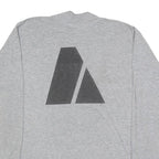 Mens Grey T-Shirt L Long Sleeve Crew Neck Army Print Cotton Blend Casual