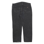 DICKIES Mens Regular Fit Black Denim Jeans Cotton Blend Zip W40 L32 Comfortable