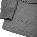 LEVI'S Womens Green Cotton Blend Parka Jacket M Zip Hooded Sherpa Lined