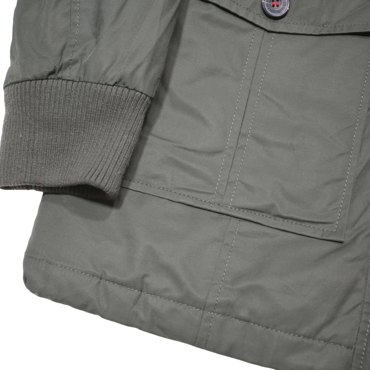 LEVI'S Womens Green Cotton Blend Parka Jacket M Zip Hooded Sherpa Lined