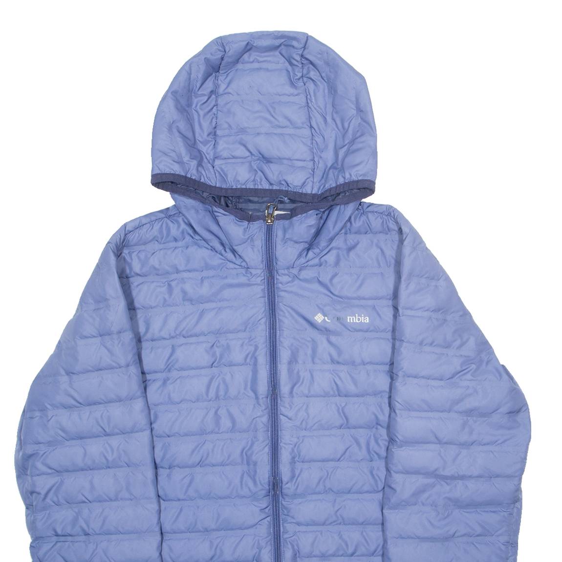 COLUMBIA Womens Puffer Jacket Blue Hooded L