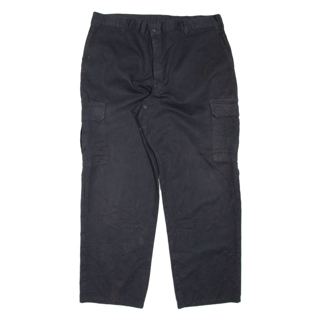 DICKIES Cargo Workwear Mens Trousers Black Relaxed Tapered W38 L30