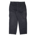 DICKIES Cargo Workwear Mens Trousers Black Relaxed Tapered W38 L30