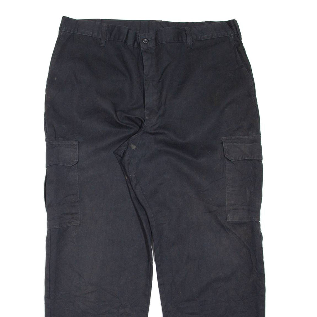 DICKIES Cargo Workwear Mens Trousers Black Relaxed Tapered W38 L30
