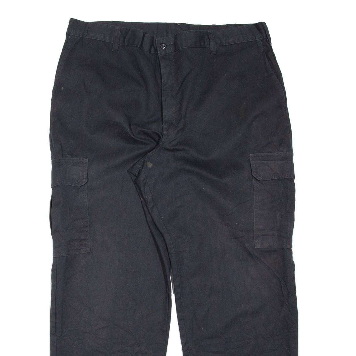 DICKIES Cargo Workwear Mens Trousers Black Relaxed Tapered W38 L30