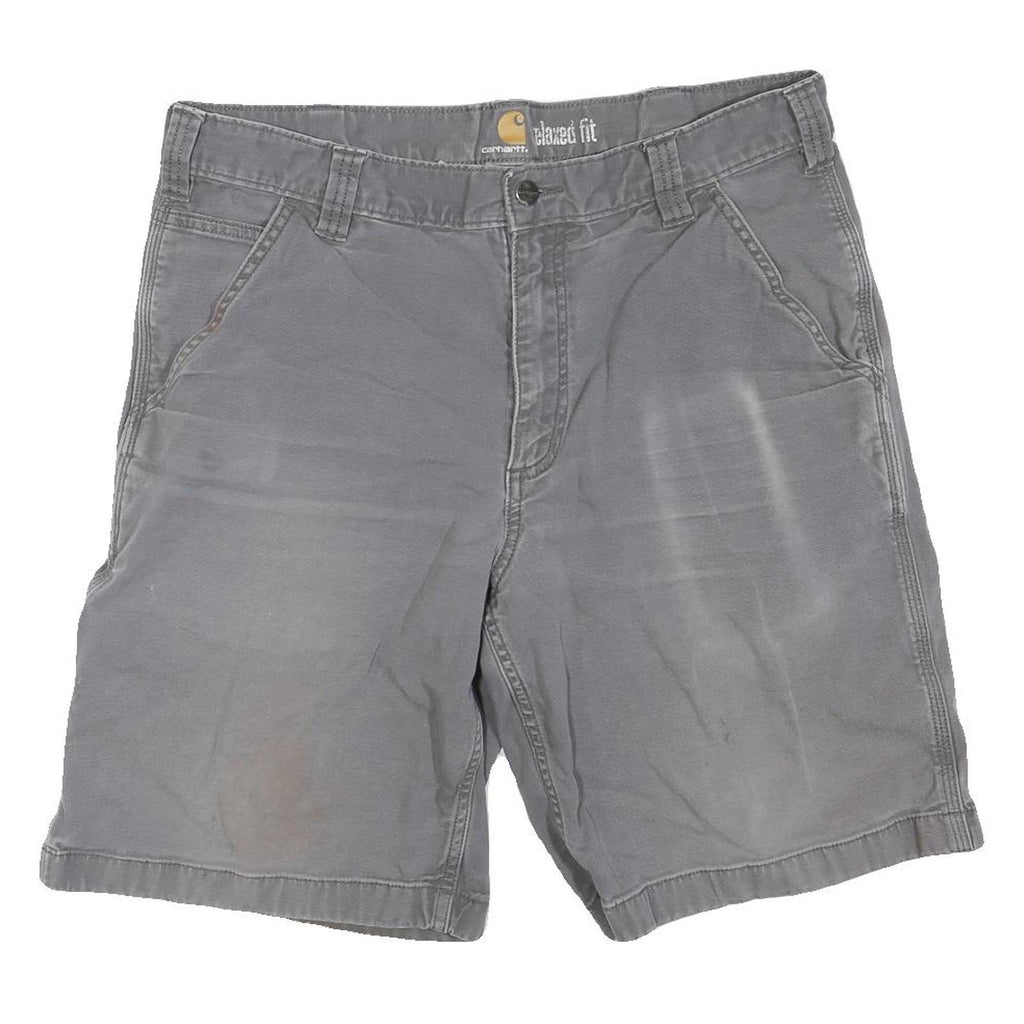 CARHARTT Mens Shorts Grey Casual Regular Fit M W34 Durable Cotton Blend