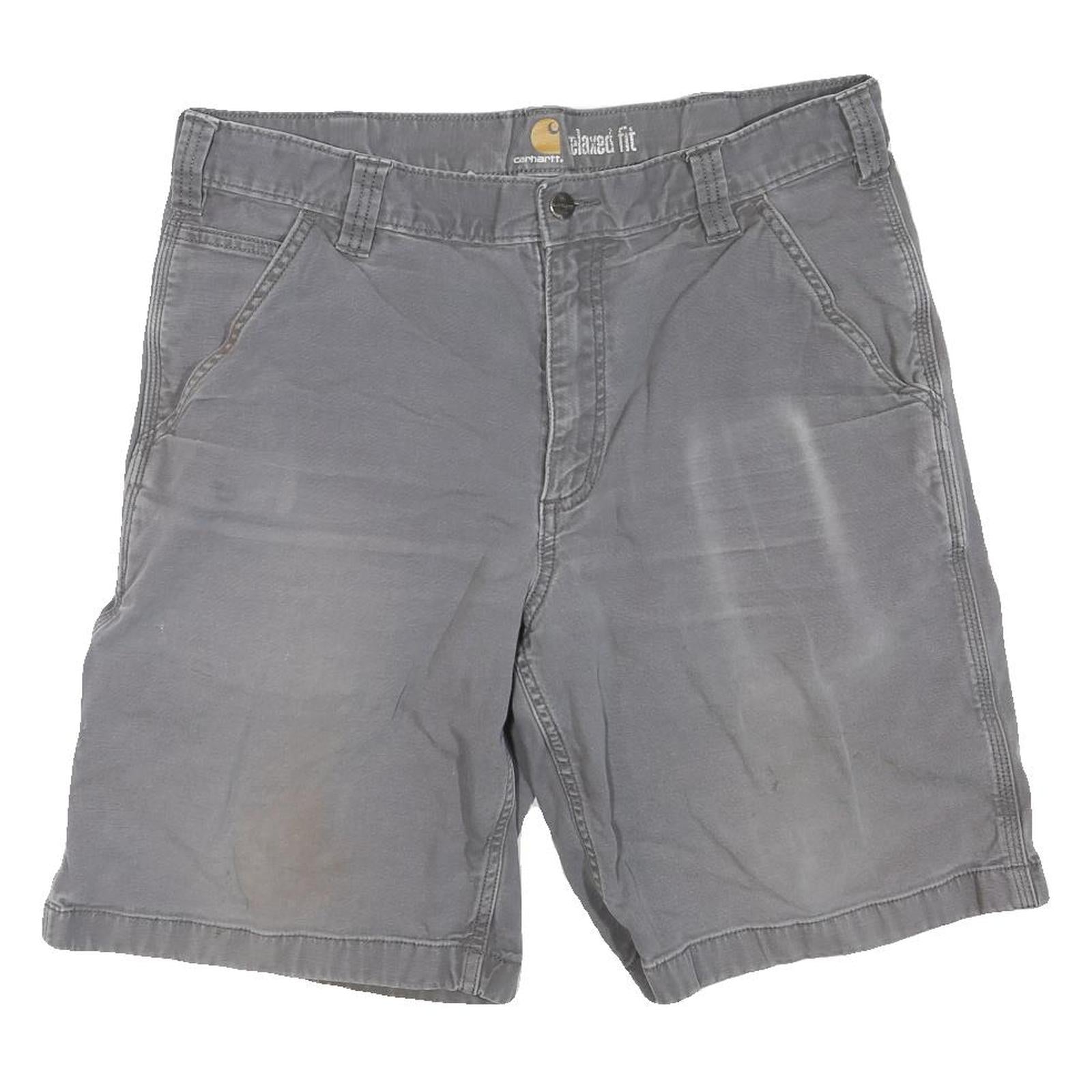 CARHARTT Mens Shorts Grey Casual Regular Fit M W34 Durable Cotton Blend