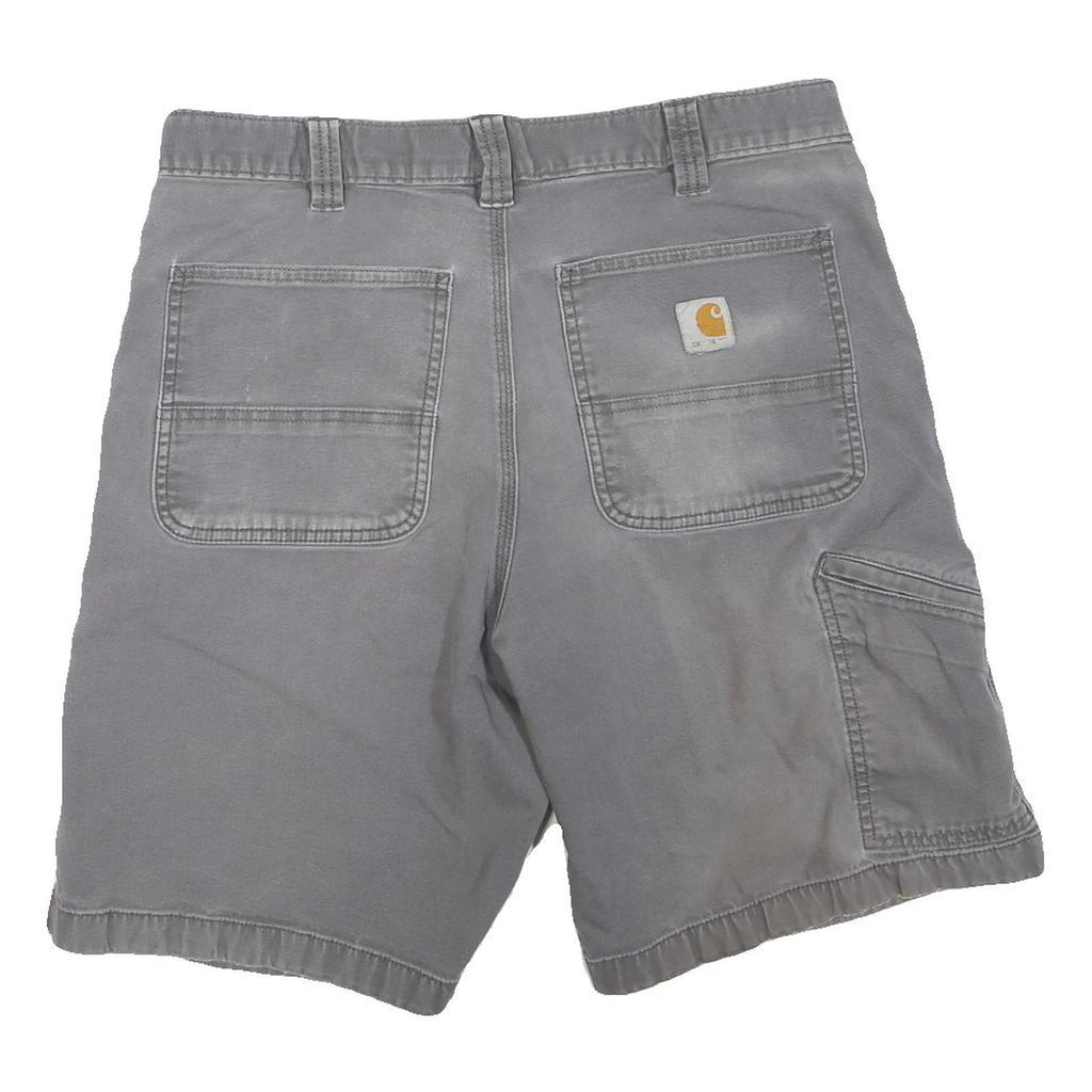 CARHARTT Mens Shorts Grey Casual Regular Fit M W34 Durable Cotton Blend