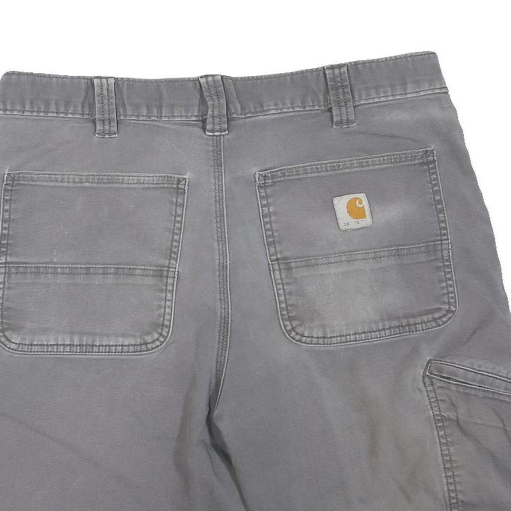CARHARTT Mens Shorts Grey Casual Regular Fit M W34 Durable Cotton Blend
