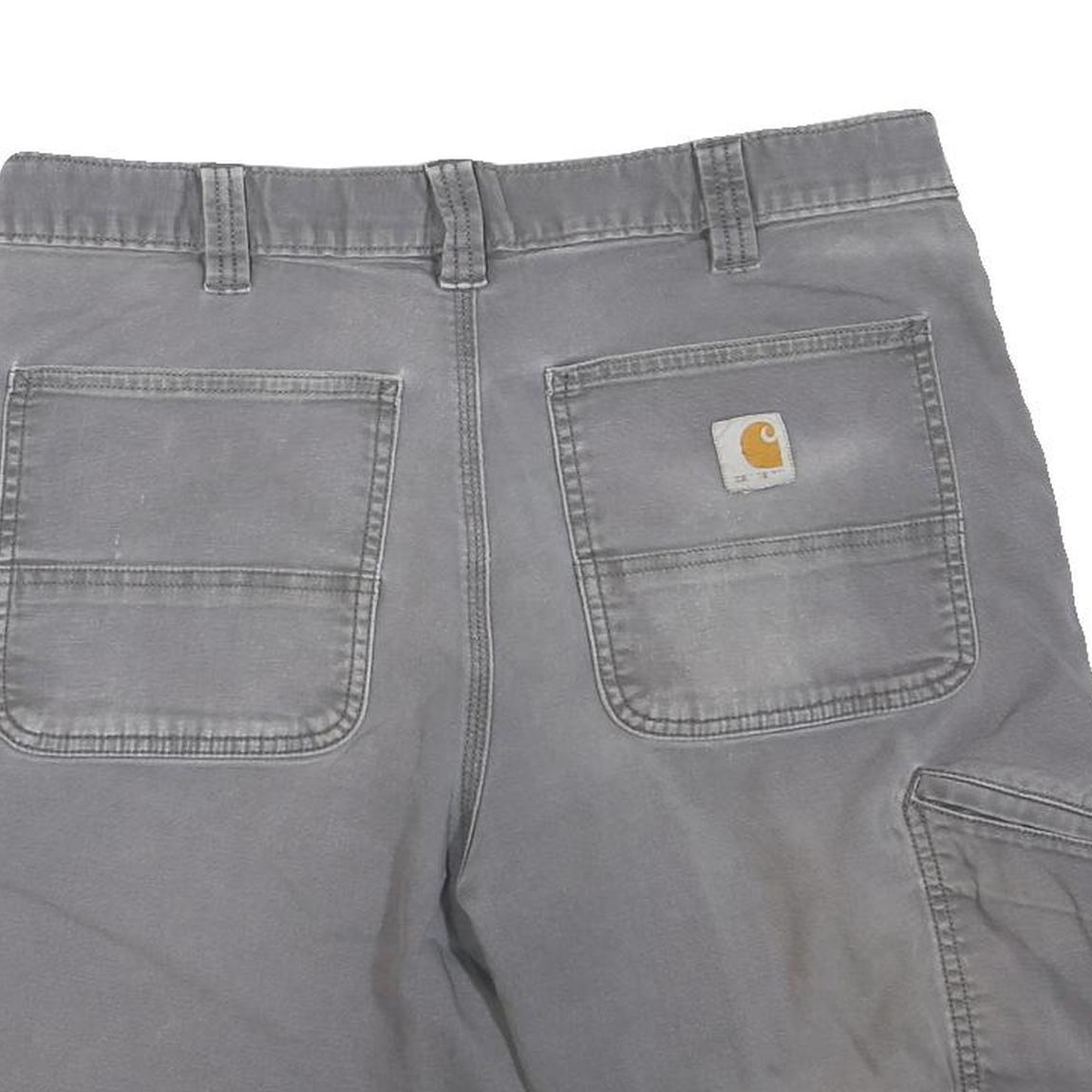 CARHARTT Mens Shorts Grey Casual Regular Fit M W34 Durable Cotton Blend