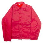 Sherpa Lined Mens Coach Jacket Red S