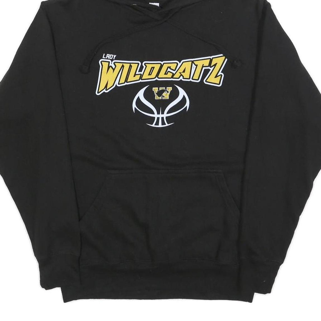 SMART BLANKS Mens Black Lady Wildcatz Pullover Hoodie S Cotton Blend Sportswear