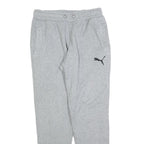 PUMA Mens Joggers Grey S W28 L30 Cotton Blend Regular Tapered Slim Fit Logo