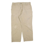 CARHARTT Mens Cotton Blend Beige Relaxed Straight Trousers W38 L28 Workwear