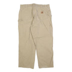 CARHARTT Mens Cotton Blend Beige Relaxed Straight Trousers W38 L28 Workwear