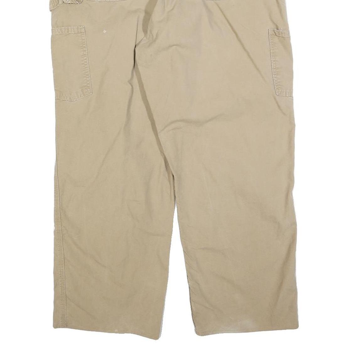 CARHARTT Mens Cotton Blend Beige Relaxed Straight Trousers W38 L28 Workwear